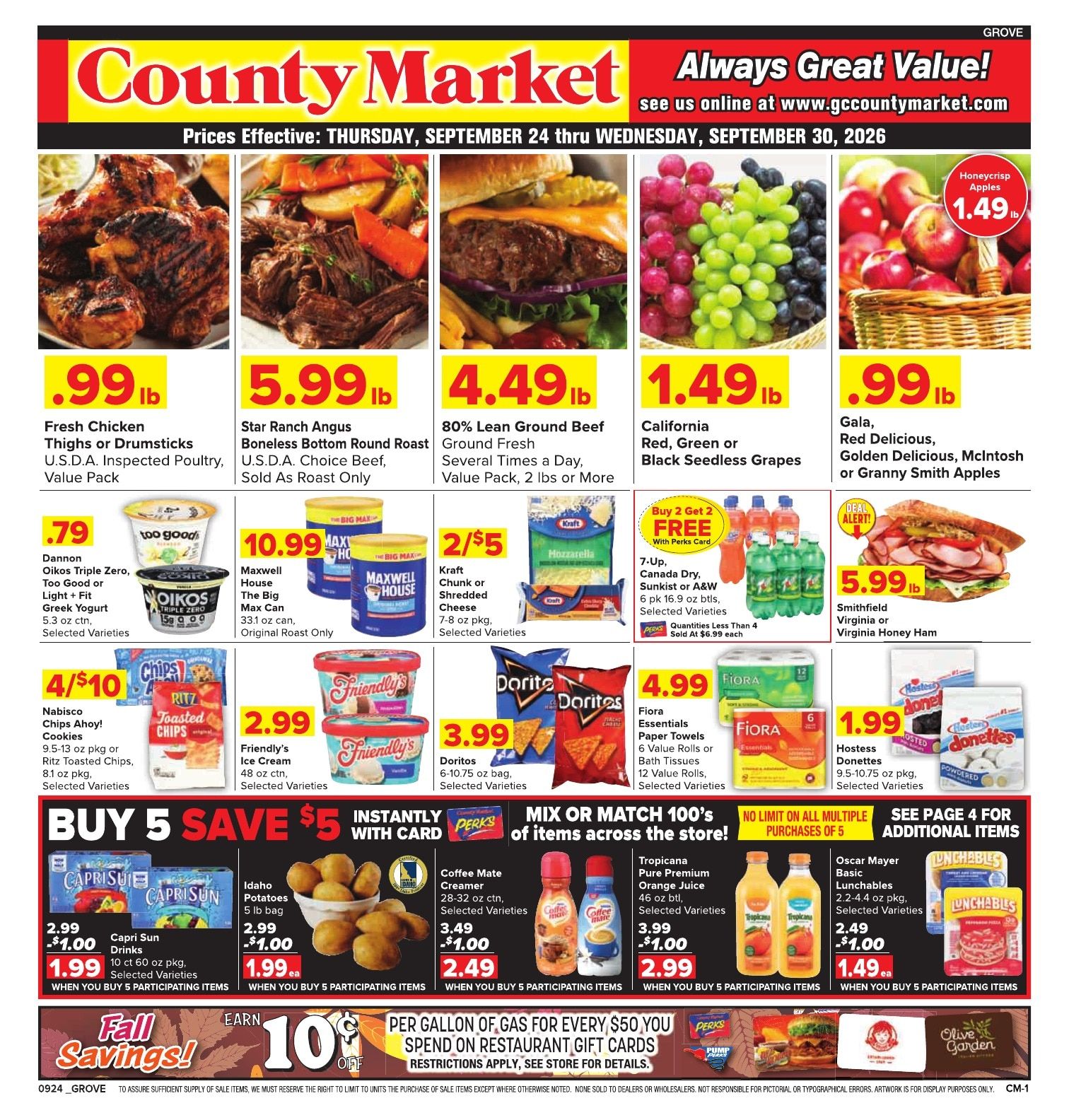 Grove City County Market Weekly Ad September 24 - 30, 2026
