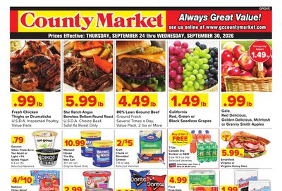Grove City County Market Weekly Ad September 24 - 30, 2026