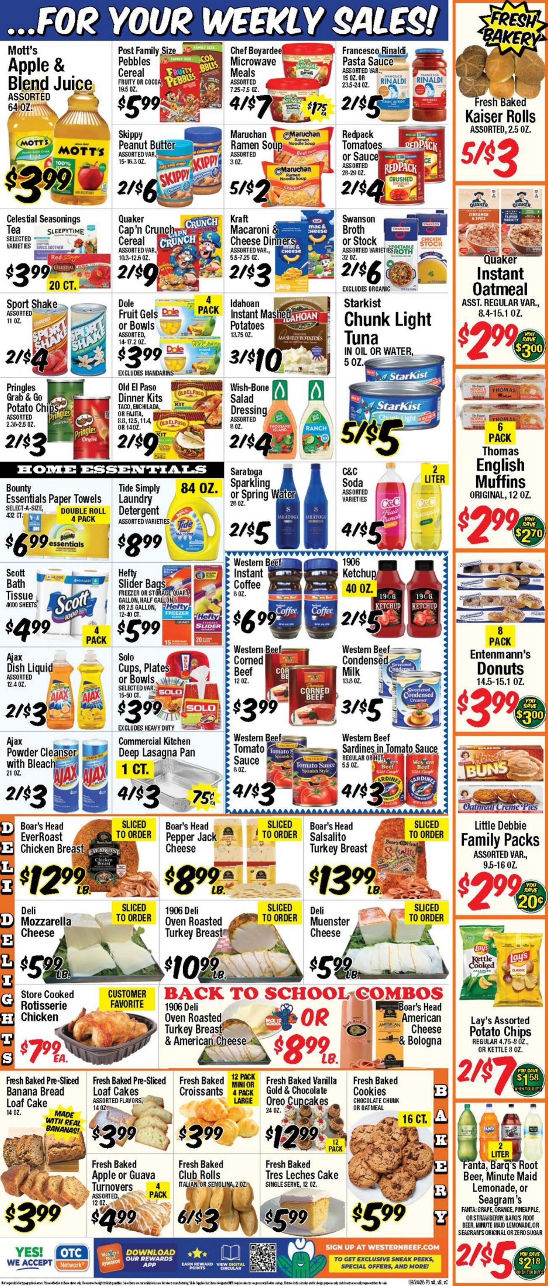 Western Beef (Road Carle Place Area, NY) Weekly Ad September 24 - 30, 2026