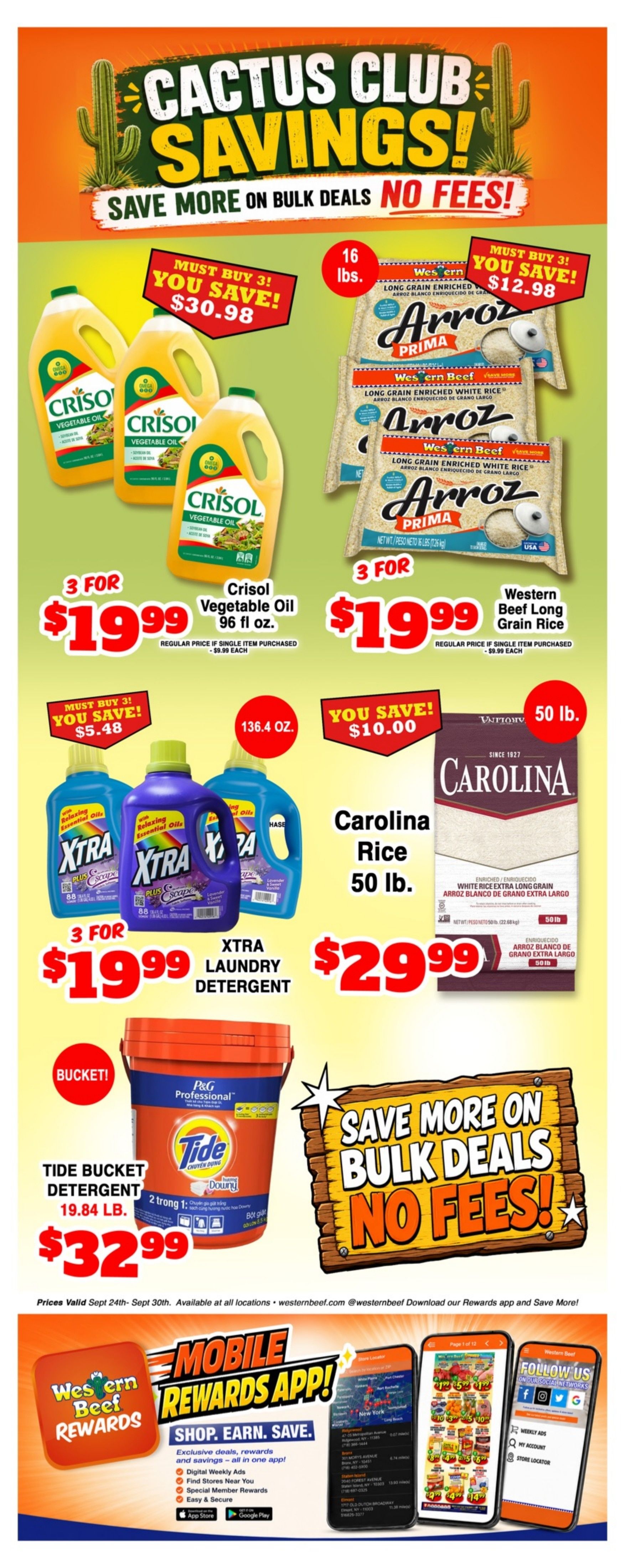 Western Beef (Road Carle Place Area, NY) Weekly Ad September 24 - 30, 2026