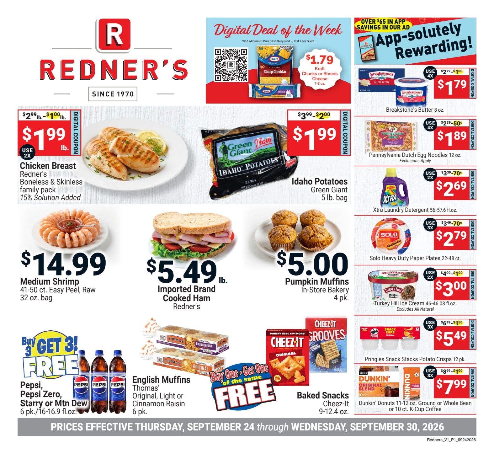 Redner's Markets (Douglassville and other locations, PA) Weekly Ad September 24 - 30, 2026
