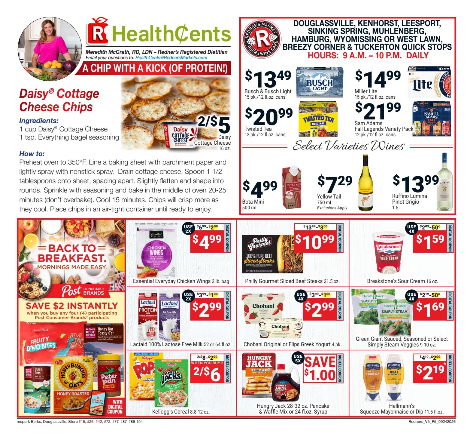 Redner's Markets (Douglassville and other locations, PA) Weekly Ad September 24 - 30, 2026