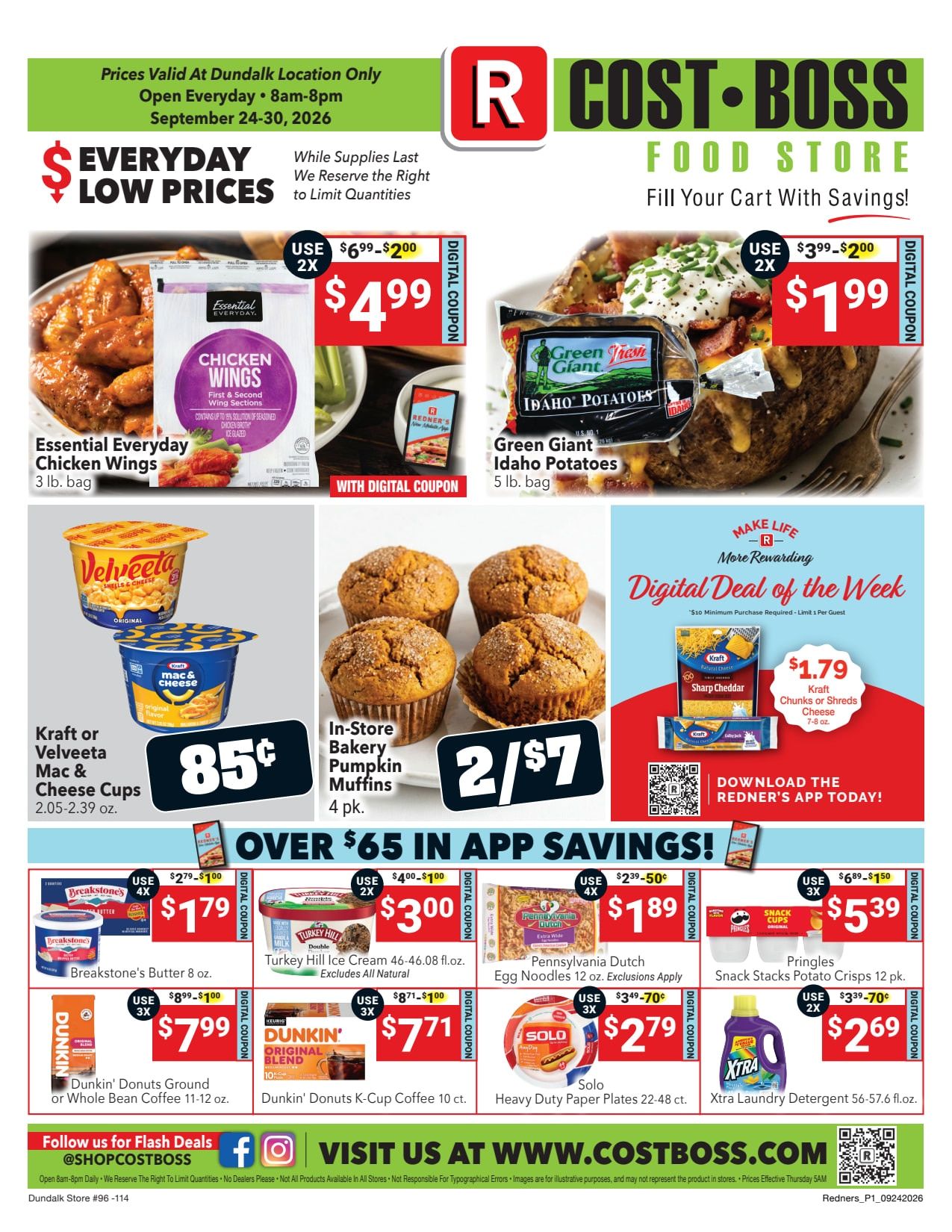 Redner's Markets (Dundalk, MD) Weekly Ad September 24 - 30, 2026