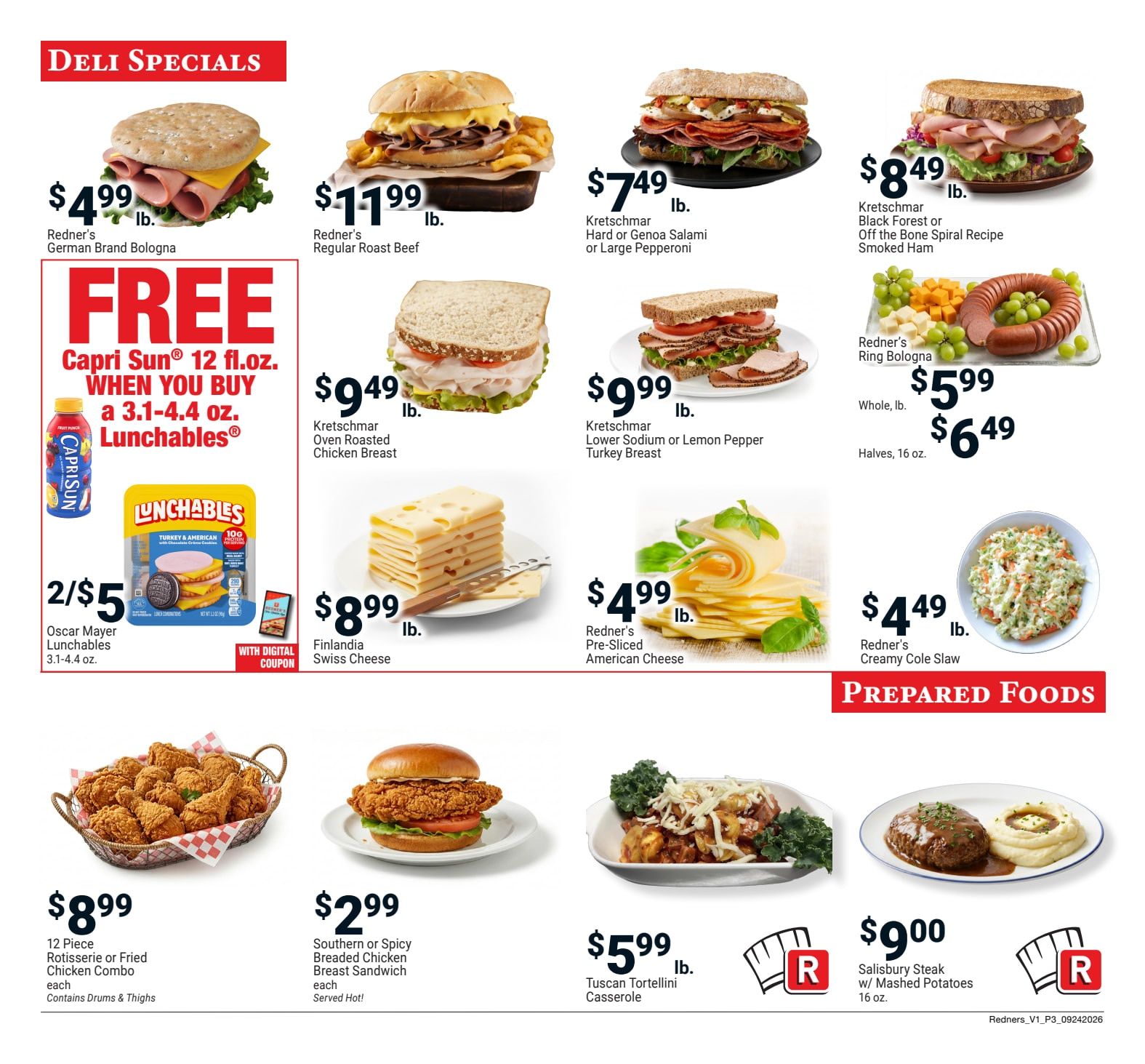 Redner's Markets (Schuylkill Haven, PA) Weekly Ad September 24 - 30, 2026