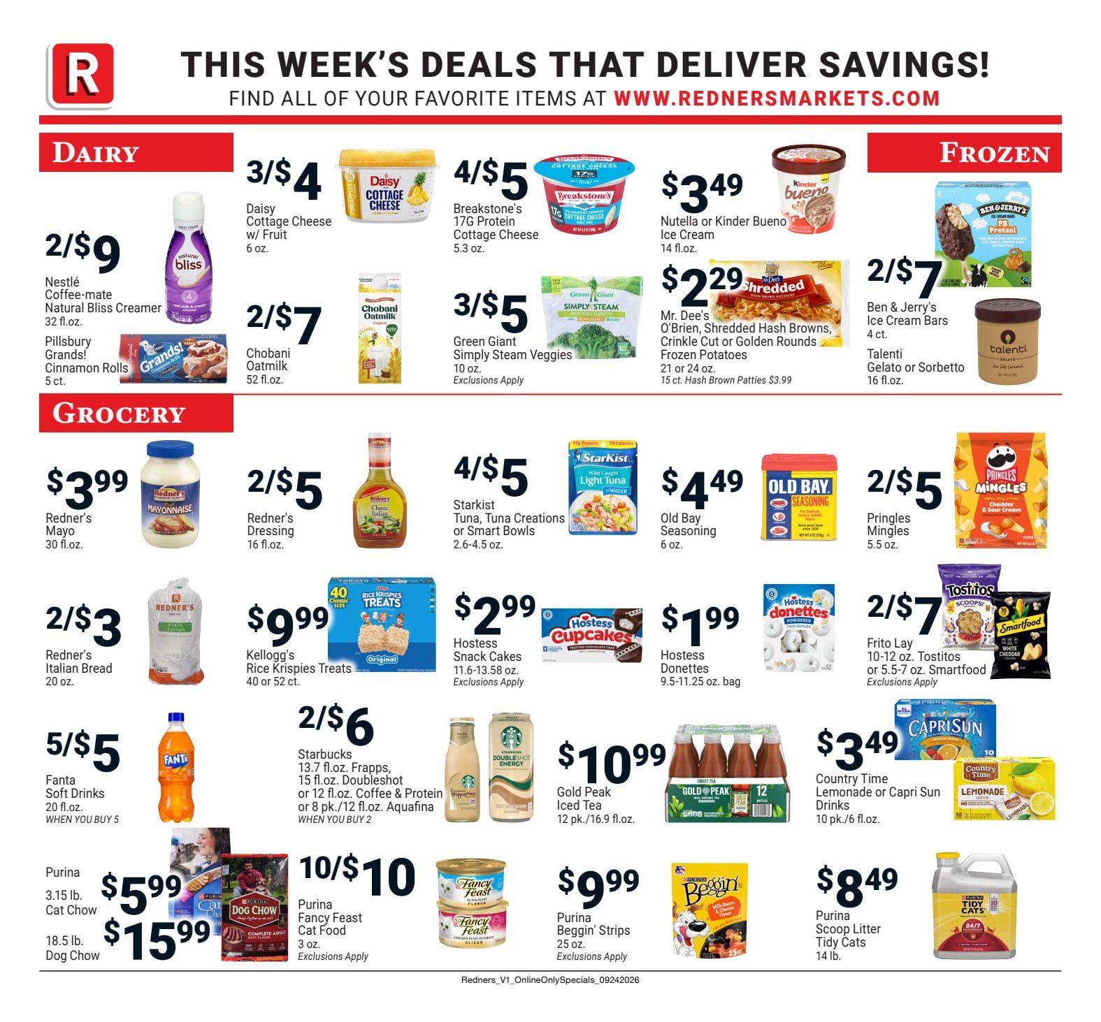 Redner's Markets (Schuylkill Haven, PA) Weekly Ad September 24 - 30, 2026