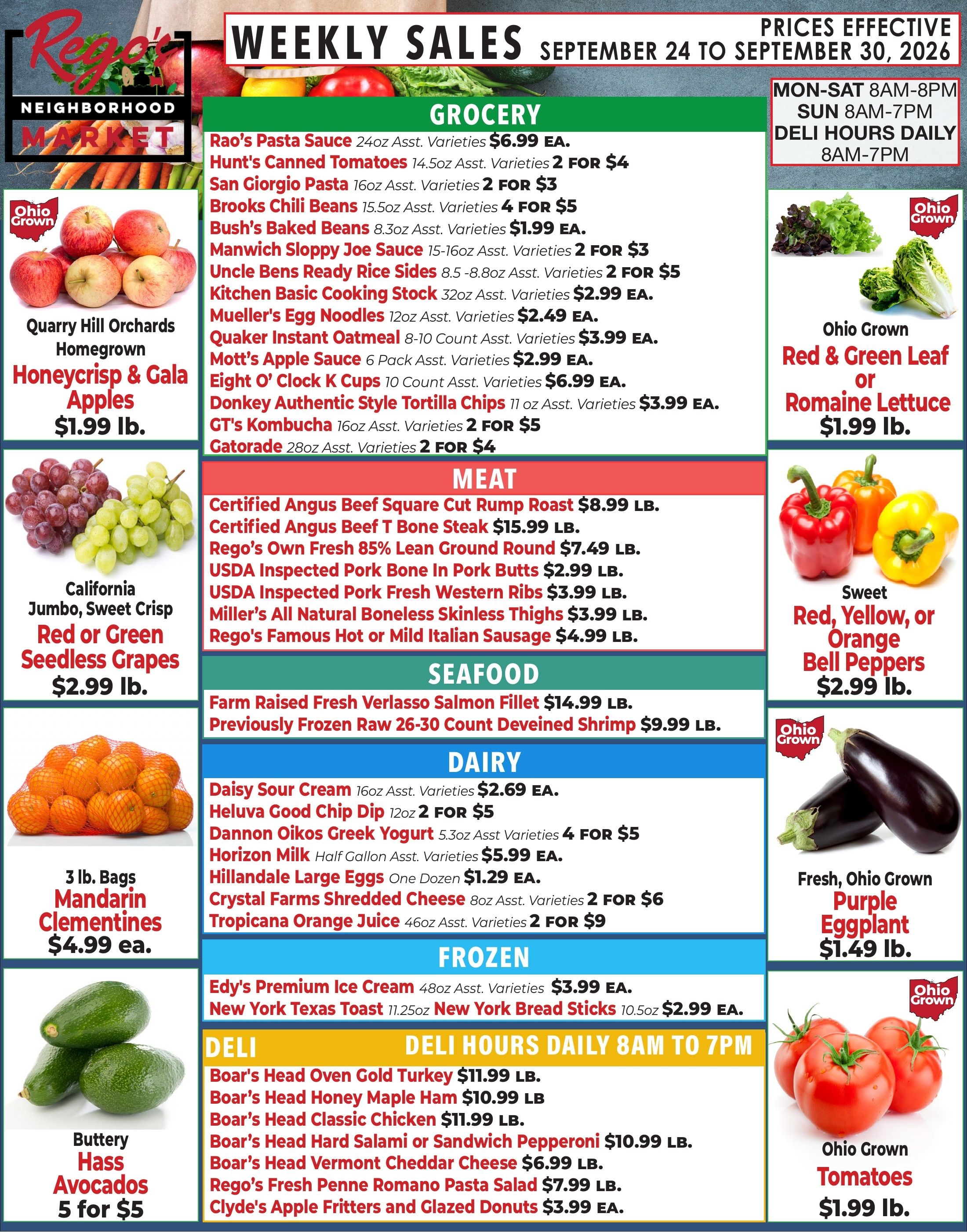 Rego's Neighborhood Market Weekly Ad September 24 - 30, 2026