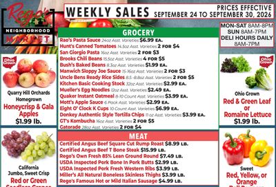 Rego's Neighborhood Market Weekly Ad September 24 - 30, 2026
