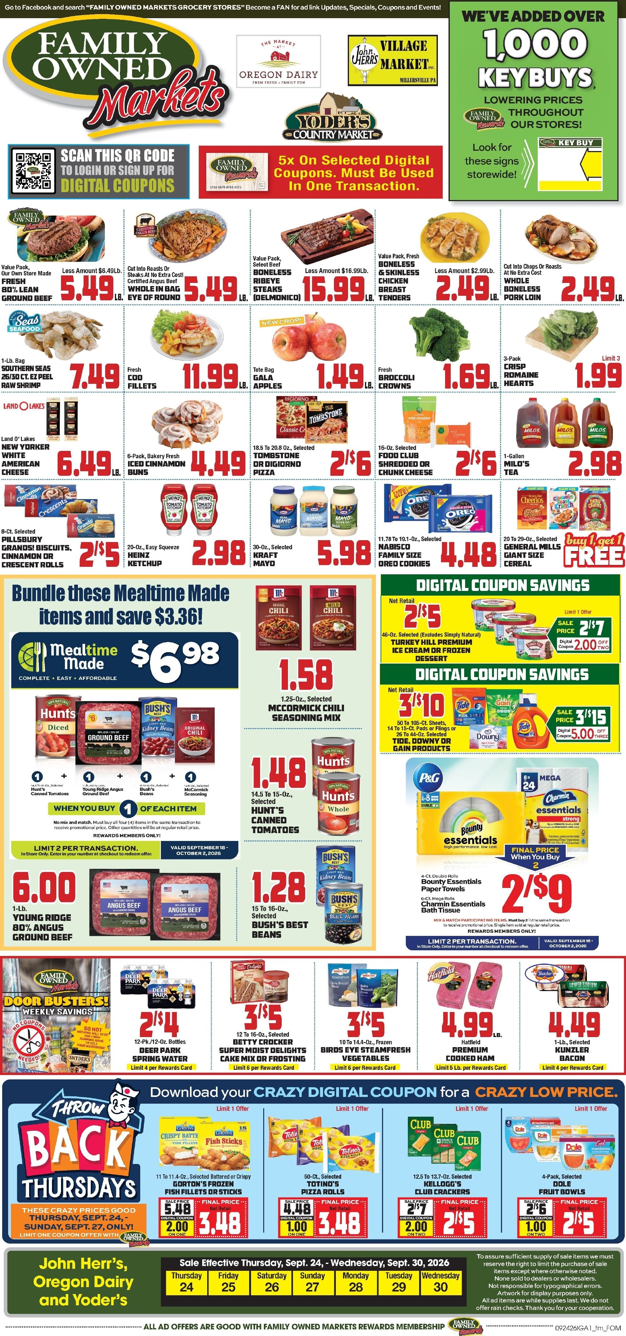 John Herr's Village Market Weekly Ad September 24 - 30, 2026