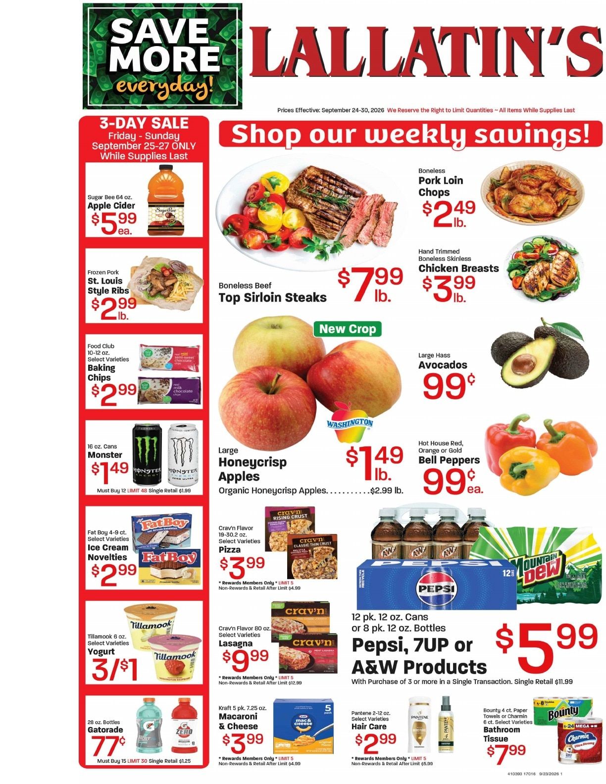 Lallatin Food Town Weekly Ad September 24 - 30, 2026