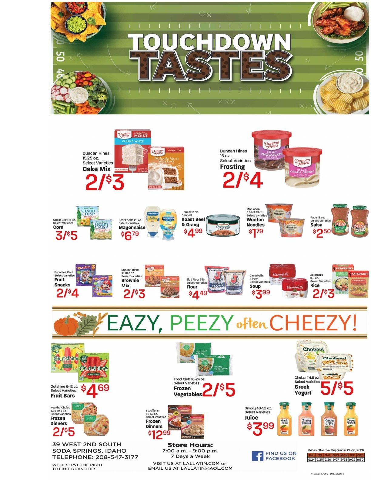 Lallatin Food Town Weekly Ad September 24 - 30, 2026
