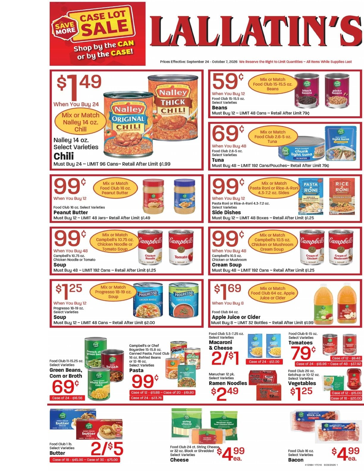 Lallatin Food Town Weekly Ad September 24 - October 7, 2026