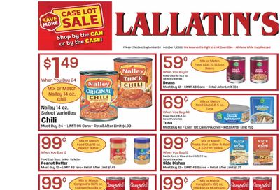 Lallatin Food Town Weekly Ad September 24 - October 7, 2026