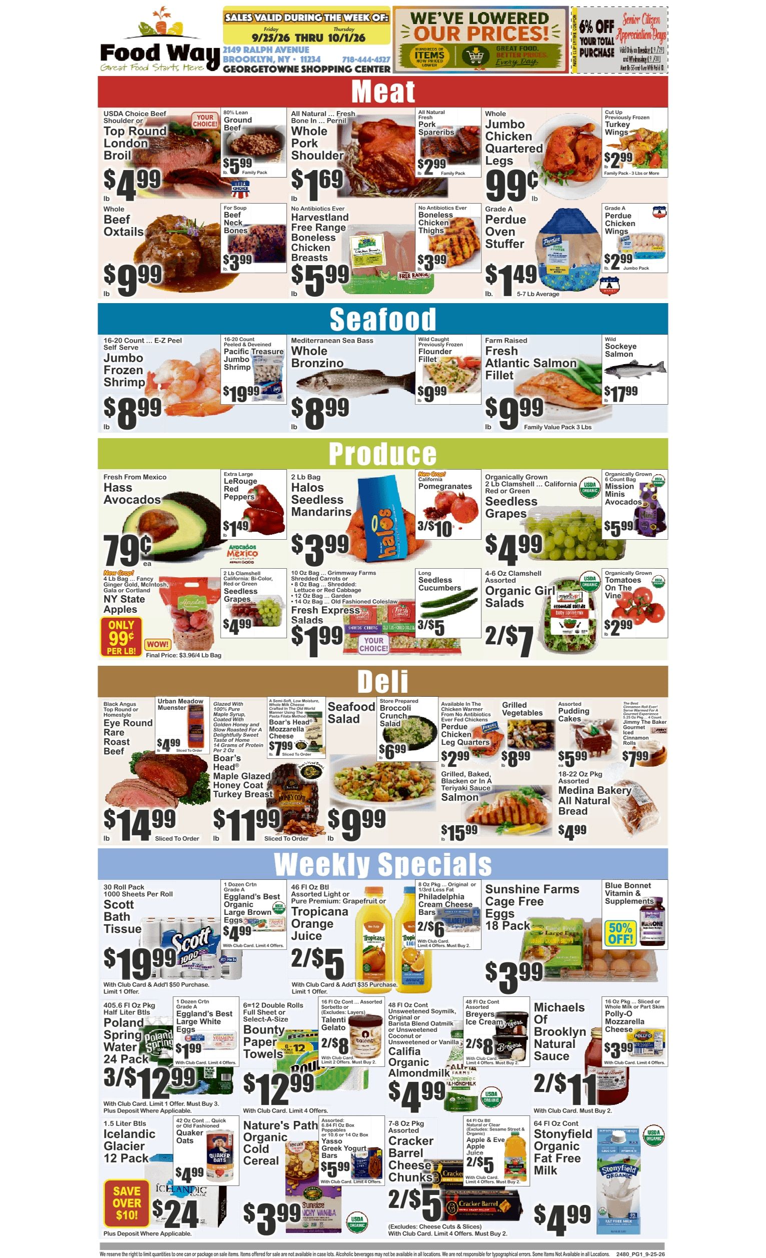 Food Way (2149 Ralph Avenue, Brooklyn, NY) Key Food 09/25 - 10/01 Preview Weekly Ad September 25 - October 1, 2026