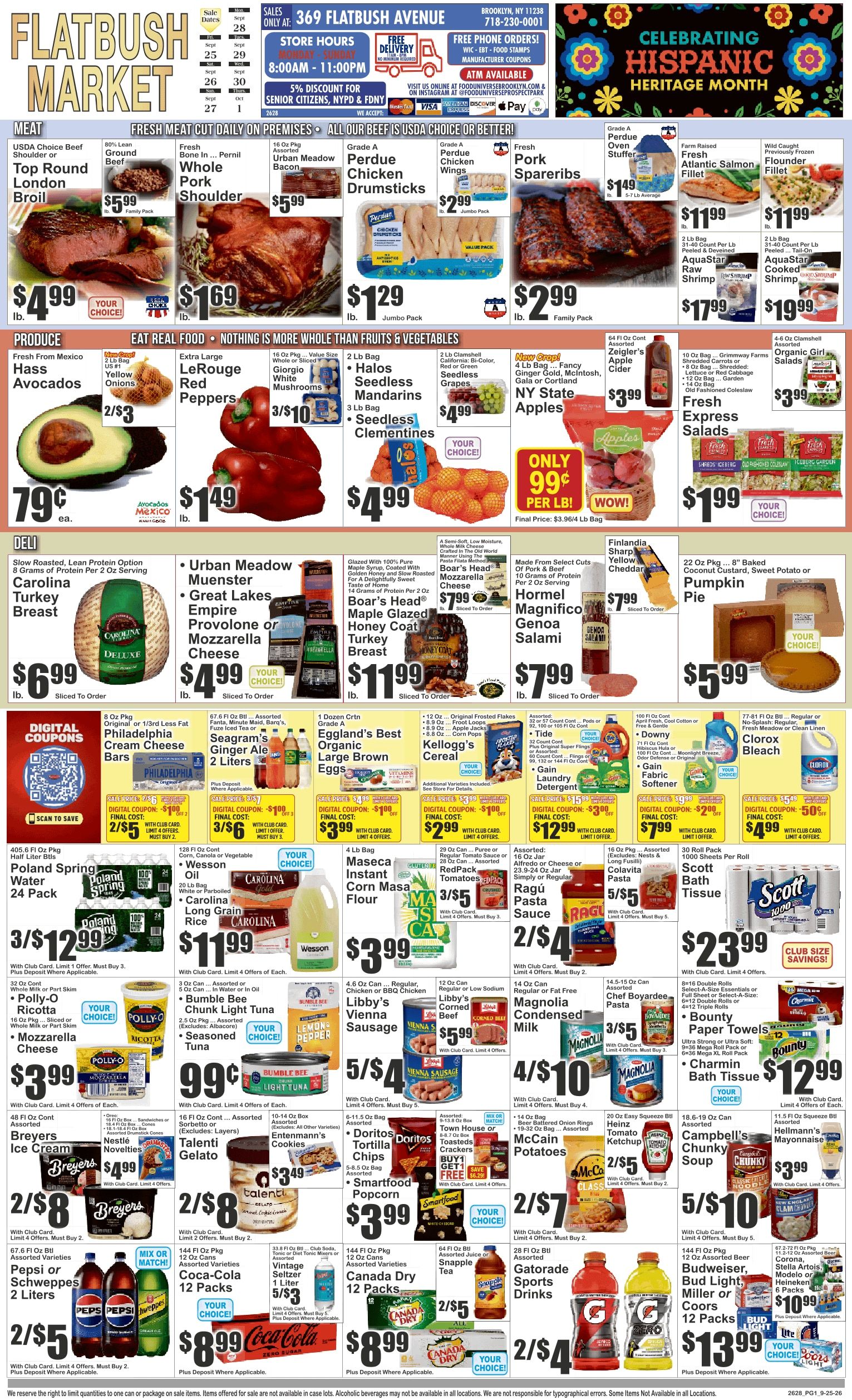 Flatbush Market (369 Flatbush Avenue, Brooklyn, NY) Weekly Ad September 25 - October 1, 2026