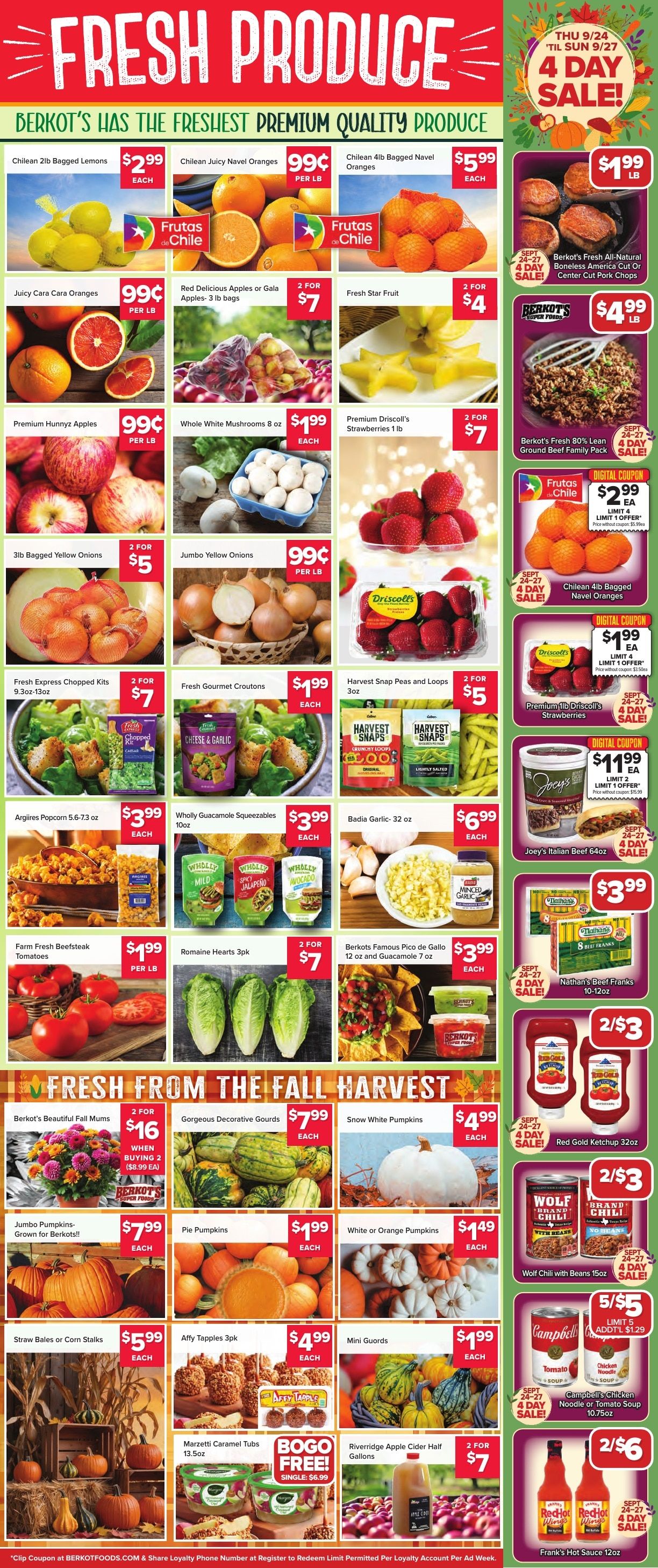 Berkot's Super Foods (Coal City, IL) Weekly Ad September 24 - 30, 2026