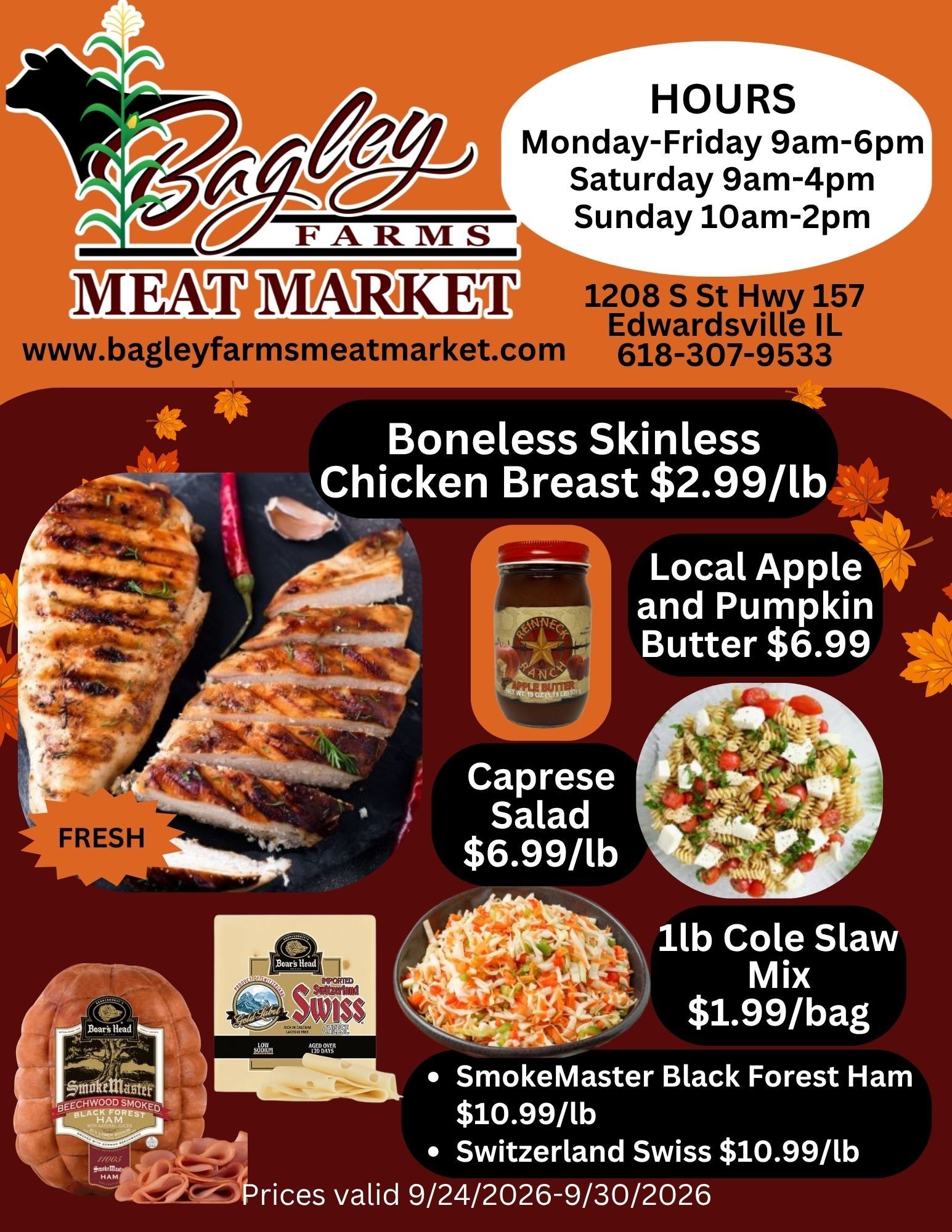 Bagley Farms Meat Market Weekly Ad September 24 - 30, 2026