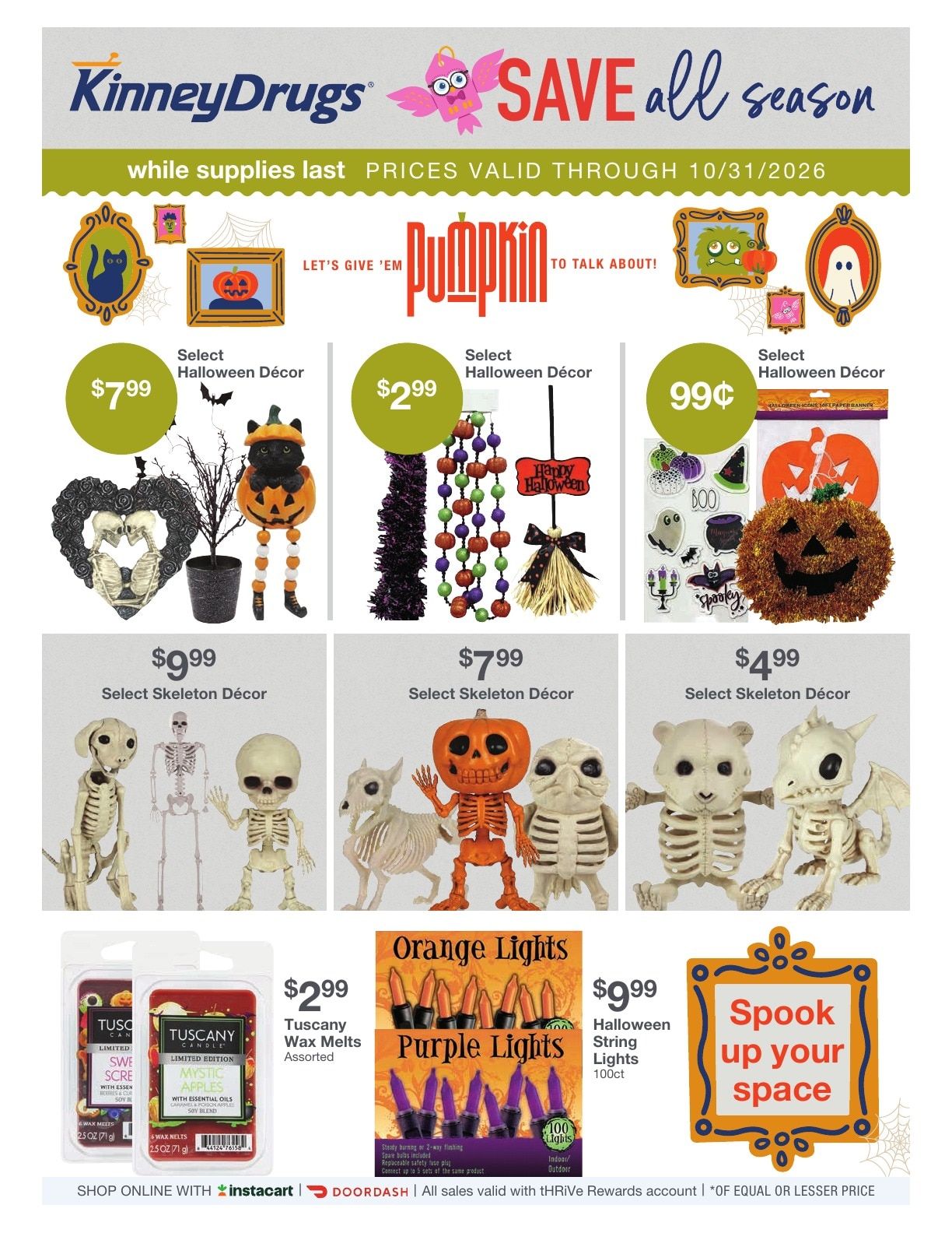 Kinney Drugs Halloween Weekly Ad September 24 - October 31, 2026