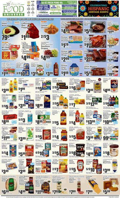 Food Universe (Ridgewood, NY) 09/25 - 10/01 Preview Weekly Ad September 25 - October 1, 2026