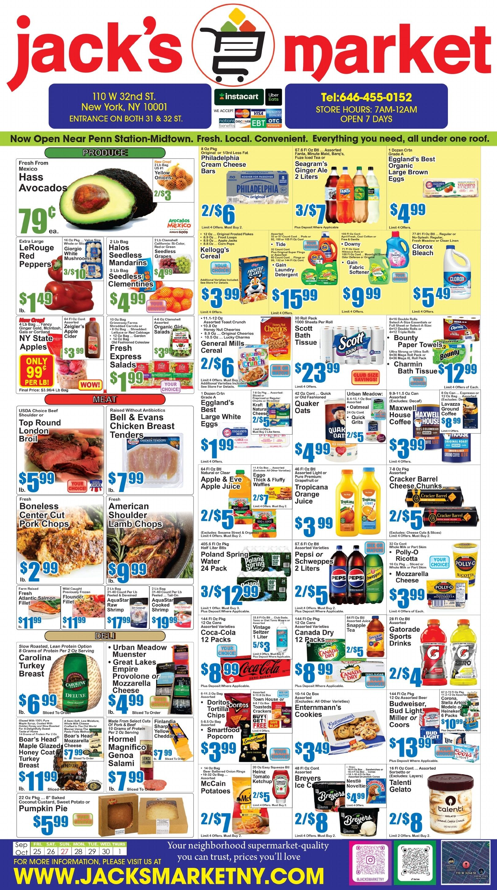 Jack's Market NYC Weekly Ad September 25 - October 1, 2026