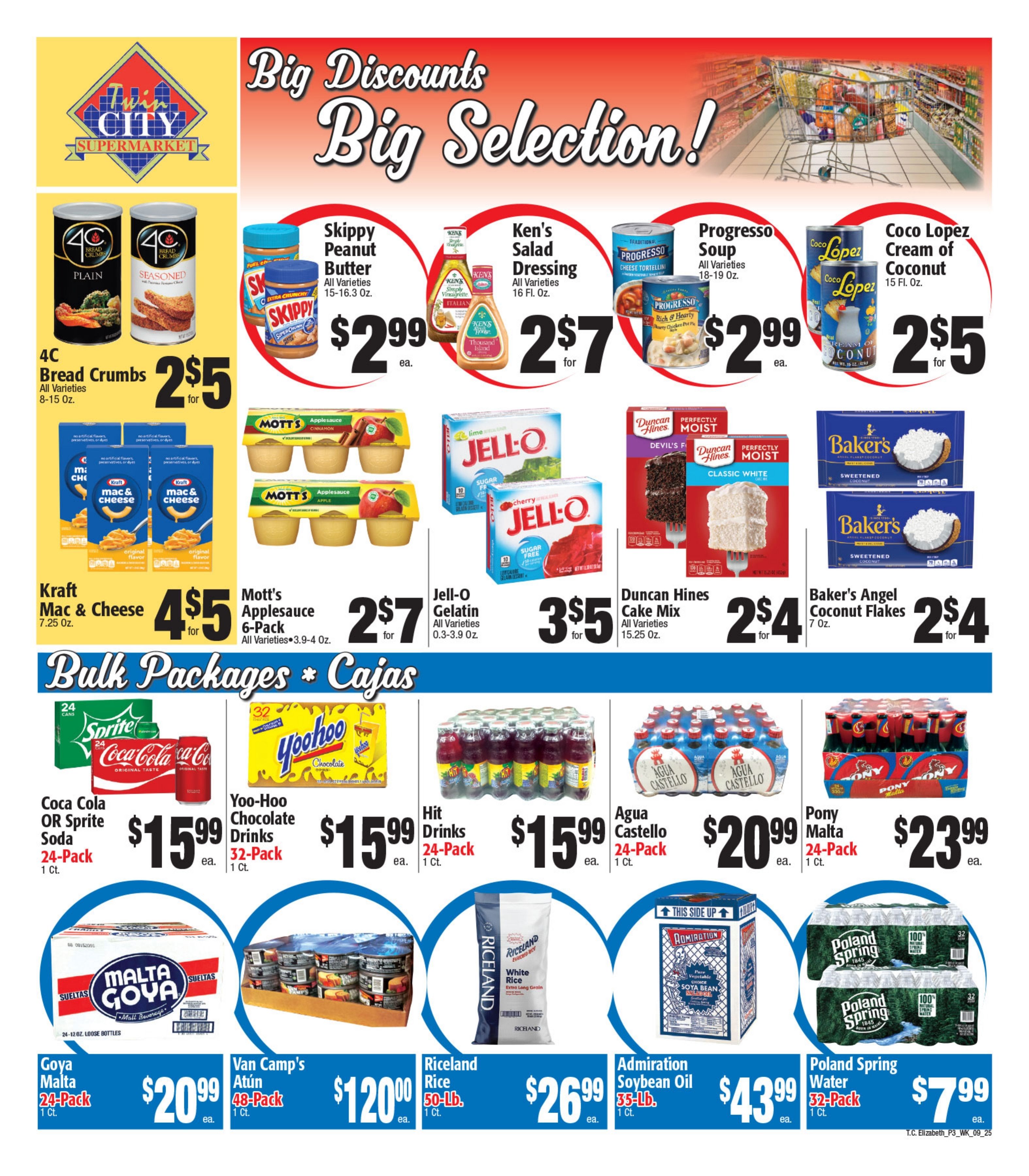 Twin City Supermarket (1016 Sherman Avenue, Elizabeth, NJ) Weekly Ad September 26 - October 2, 2026
