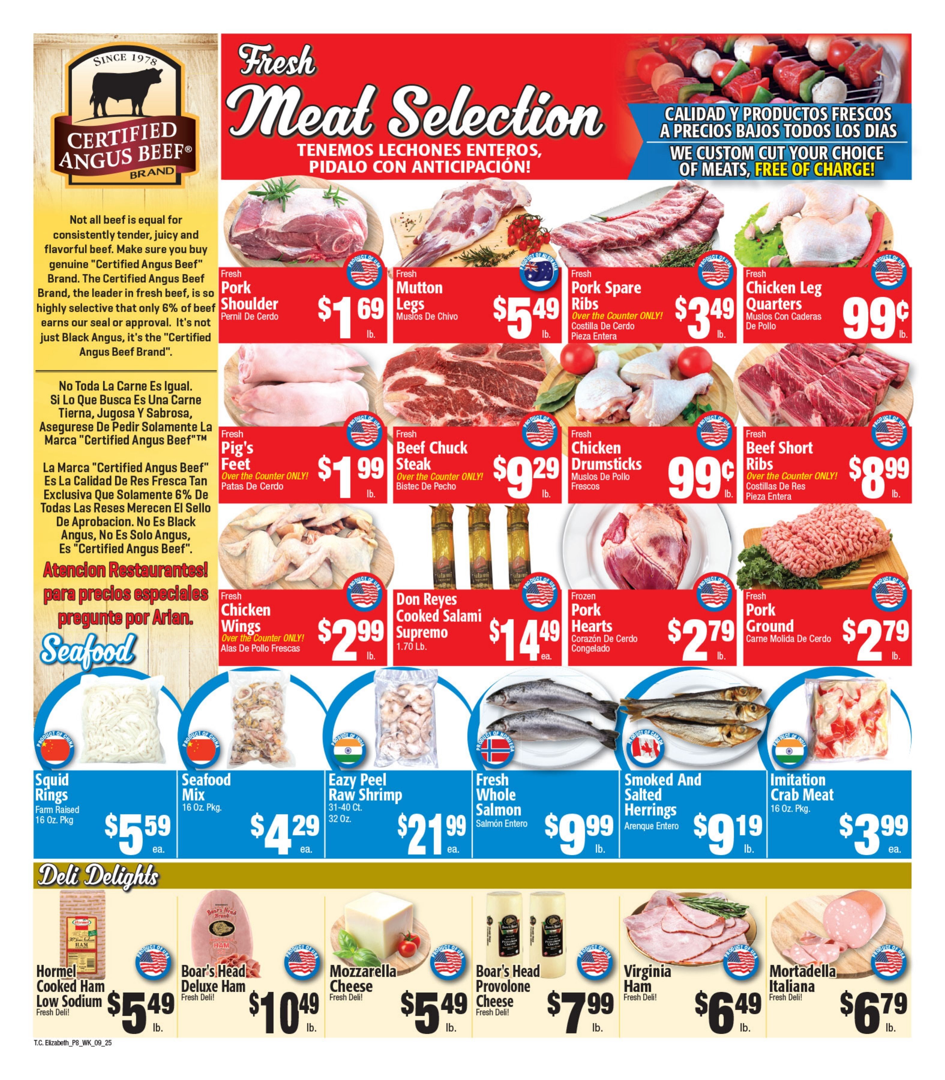 Twin City Supermarket (1016 Sherman Avenue, Elizabeth, NJ) Weekly Ad September 26 - October 2, 2026
