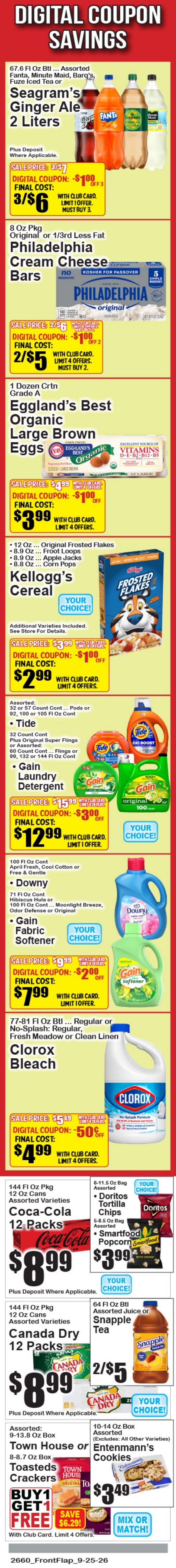 Food World Supermarket Weekly Ad September 25 - October 1, 2026