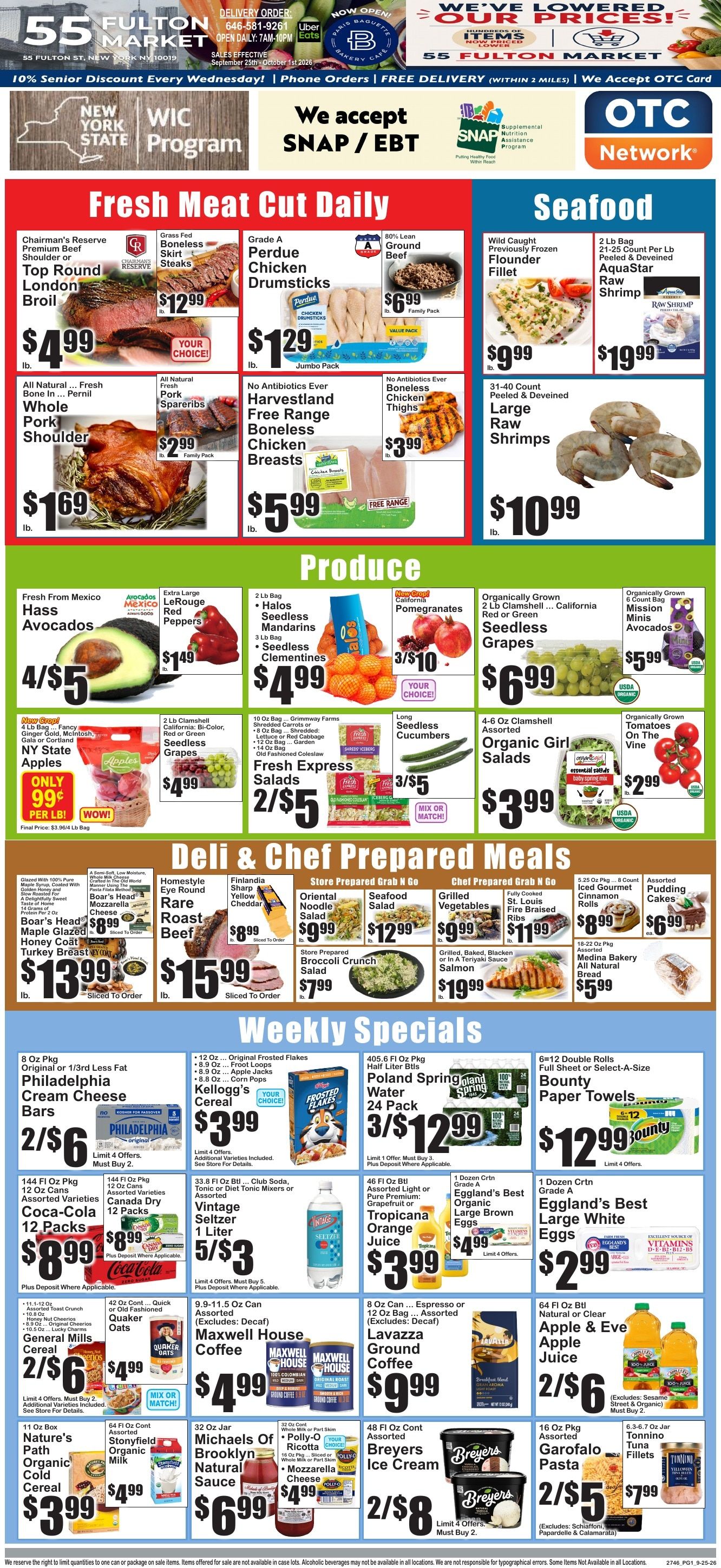 55 Fulton Market Weekly Ad September 25 - October 1, 2026