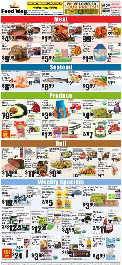 Food Way Weekly Ad September 25 - October 1, 2026
