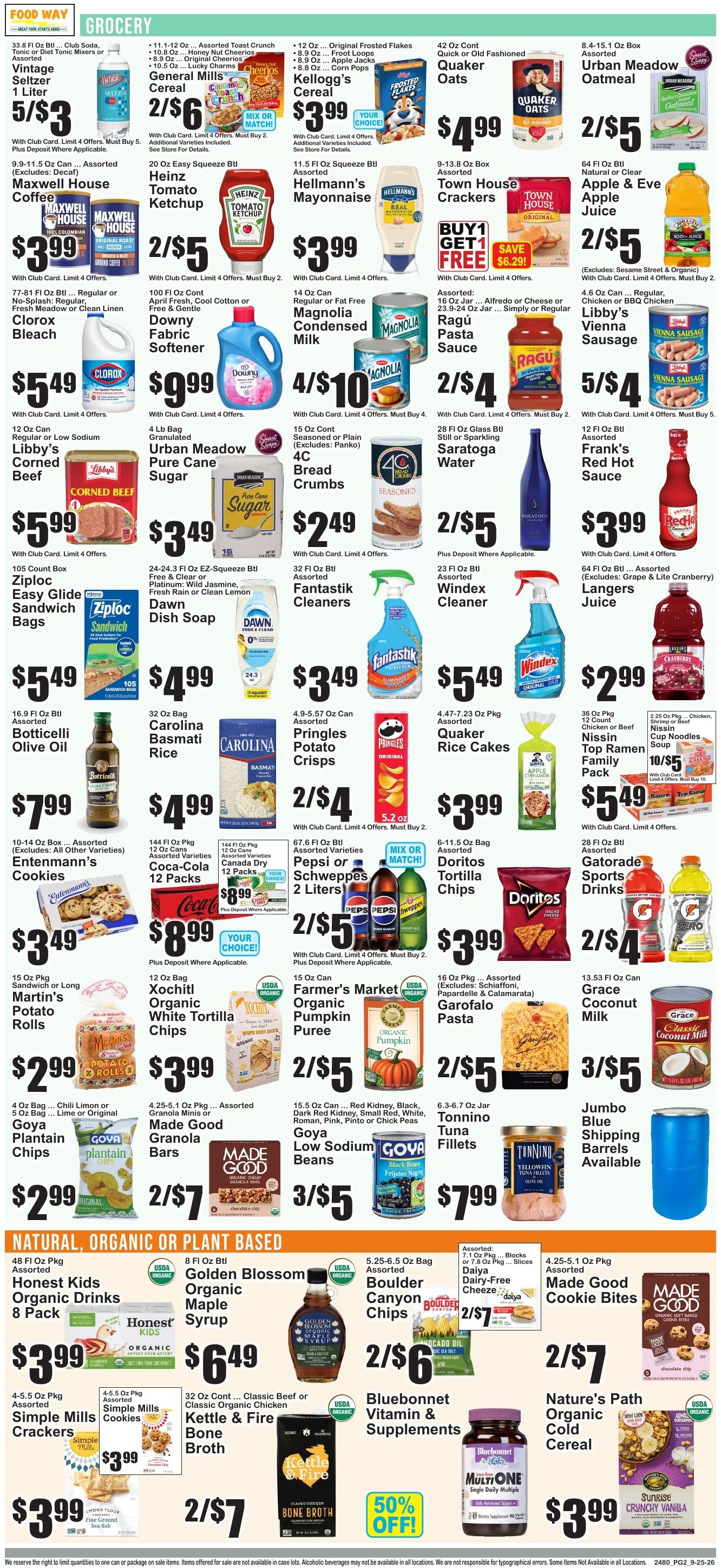 Food Way Weekly Ad September 25 - October 1, 2026