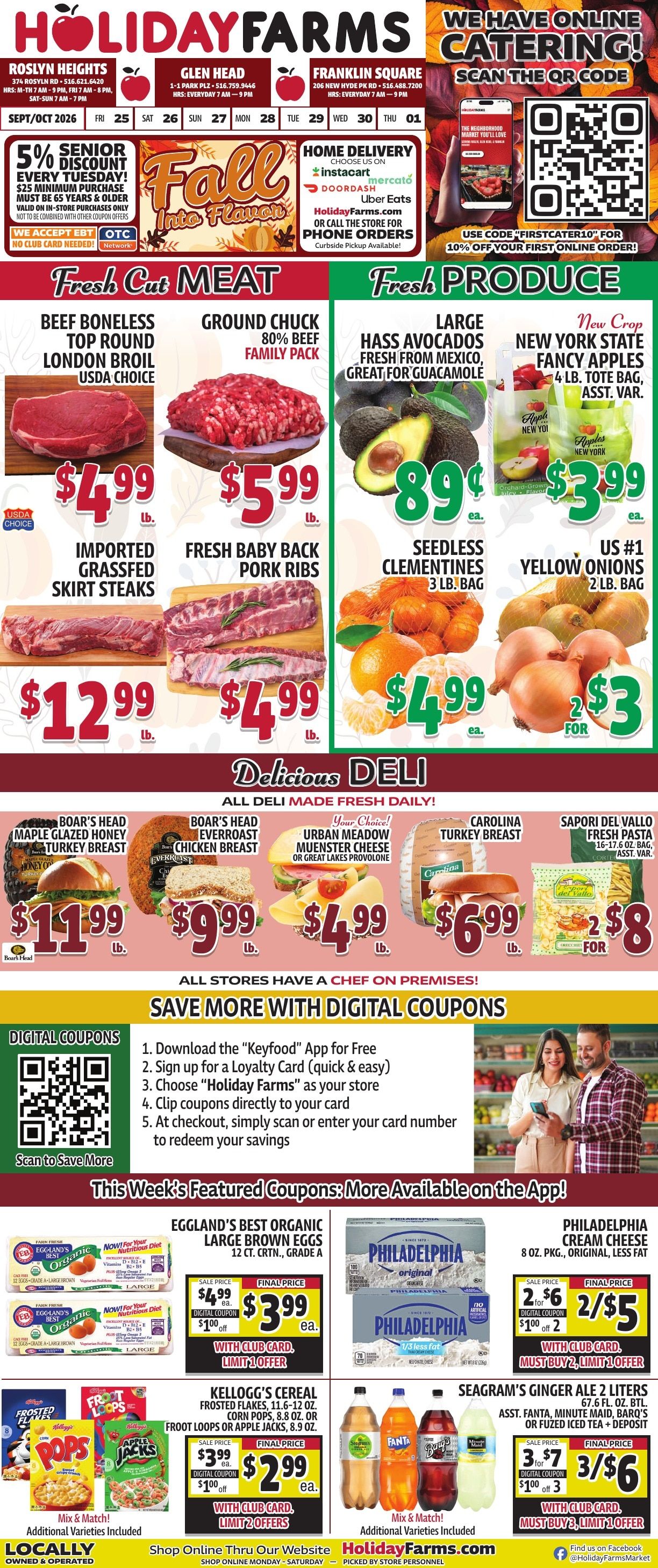Holiday Farms Weekly Ad September 25 - October 1, 2026