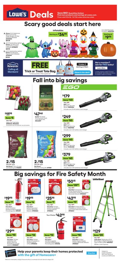Lowe's (Deltona Area, FL) Weekly Ad September 24 - October 7, 2026