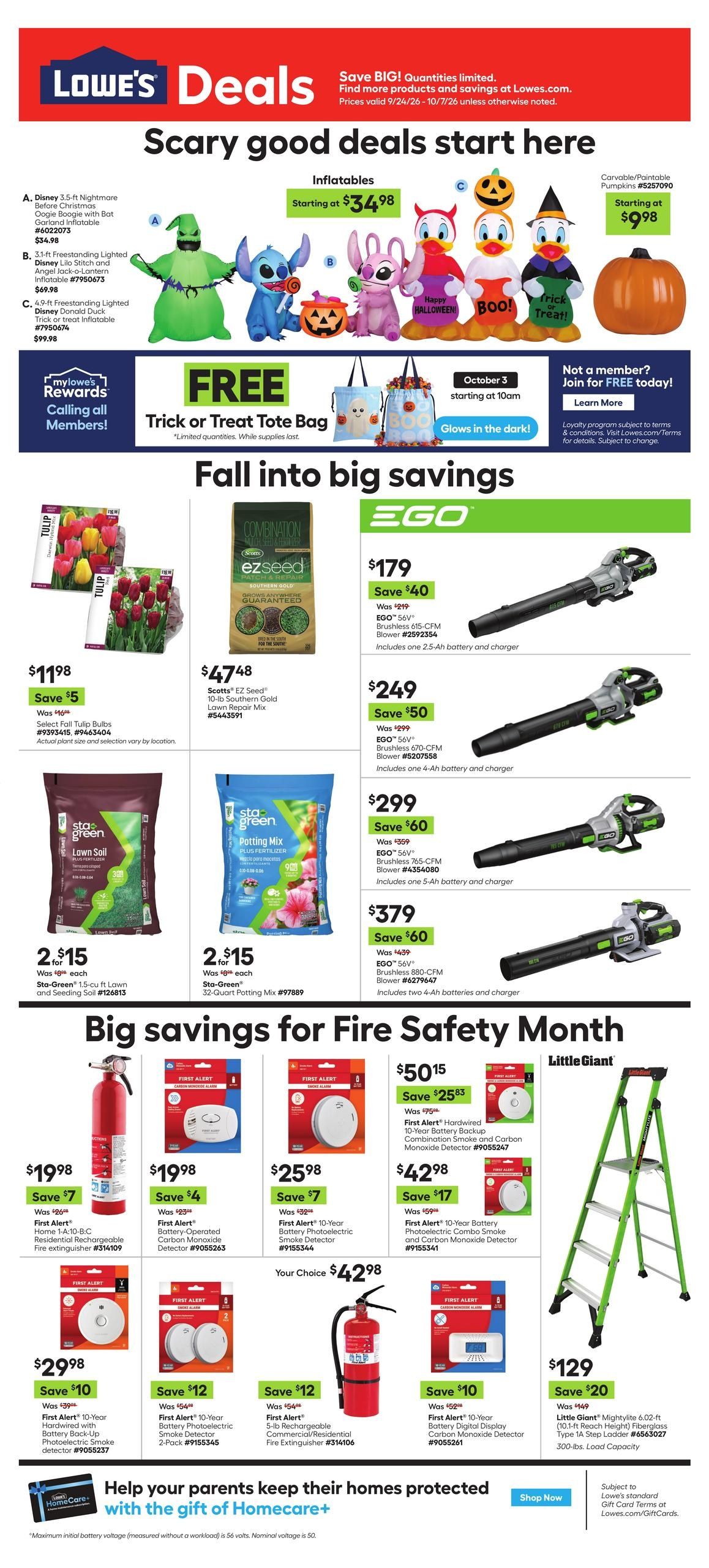 Lowe's (Deltona Area, FL) Weekly Ad September 24 - October 7, 2026