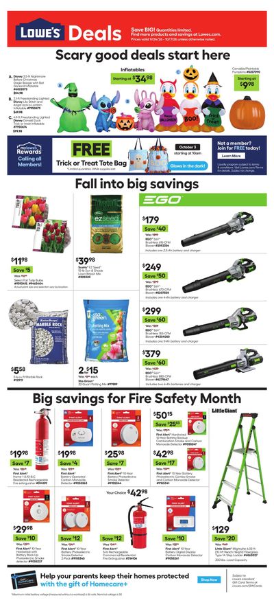 Lowe's (Ozone Park Area, NY) Weekly Ad September 24 - October 7, 2026