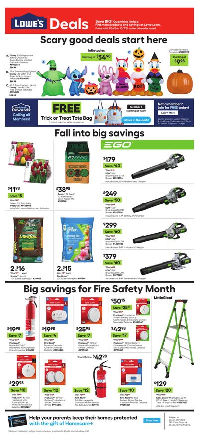 Lowe's (West Memphis Area, AR) Weekly Ad September 24 - October 7, 2026