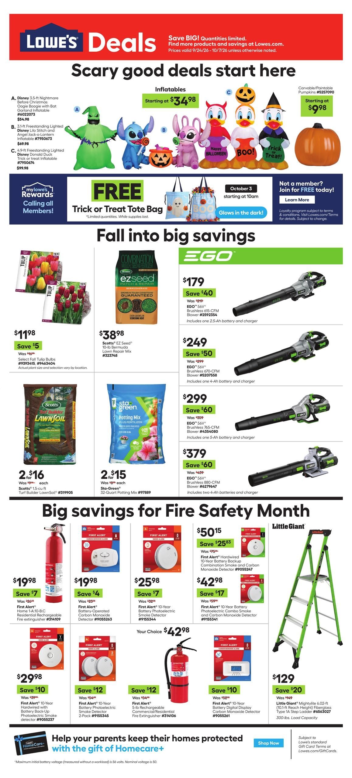 Lowe's (West Memphis Area, AR) Weekly Ad September 24 - October 7, 2026