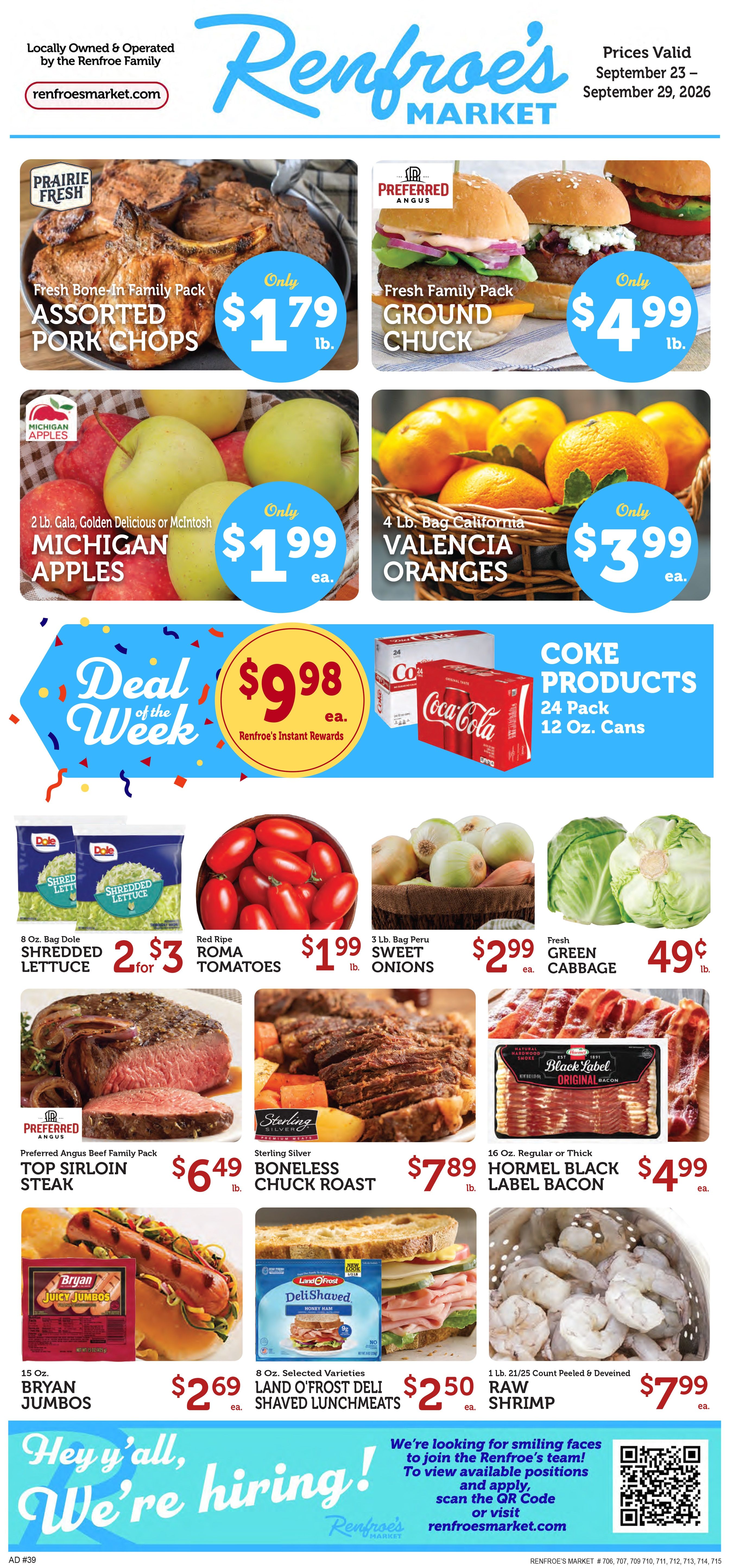 Renfroe's Market [ if($circulars->current_page->title == 'Recommended For You'); 'Recommended for the ' $vNameLastS ' Household!'; else; self->title; /if; ] Weekly Ad September 23 - 29, 2026