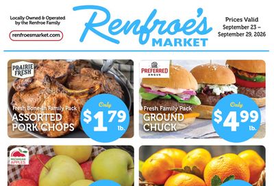 Renfroe's Market [ if($circulars->current_page->title == 'Recommended For You'); 'Recommended for the ' $vNameLastS ' Household!'; else; self->title; /if; ] Weekly Ad September 23 - 29, 2026
