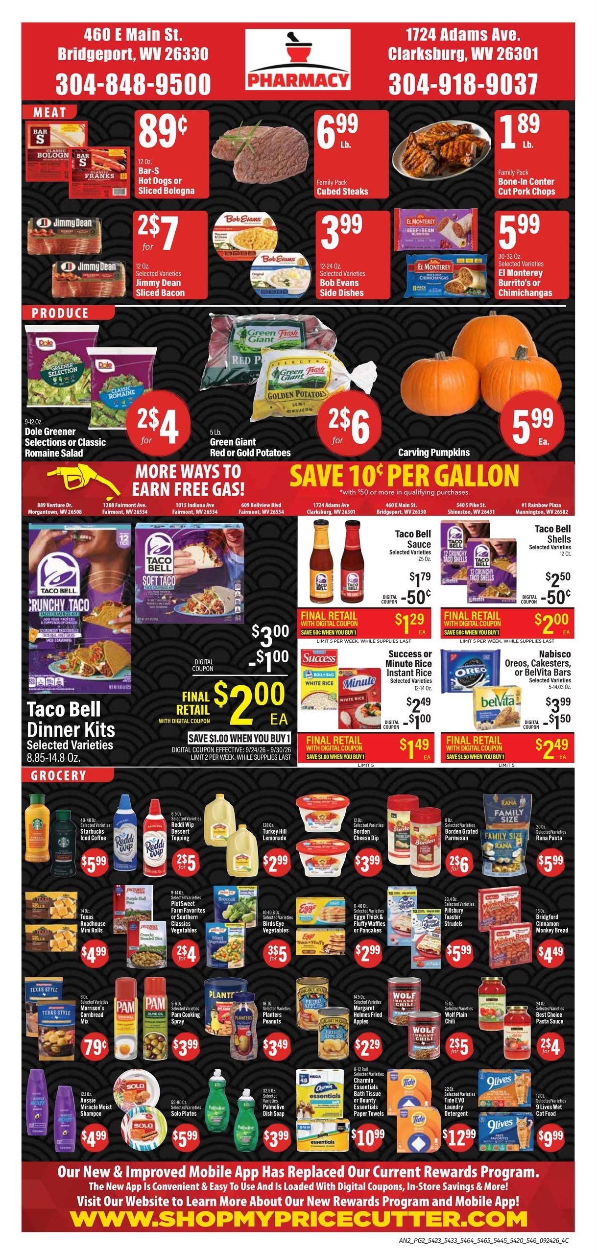 Price Cutter WV Weekly Ad September 24 - 30, 2026