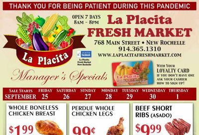 La Placita Fresh Market Weekly Ad September 25 - October 1, 2026