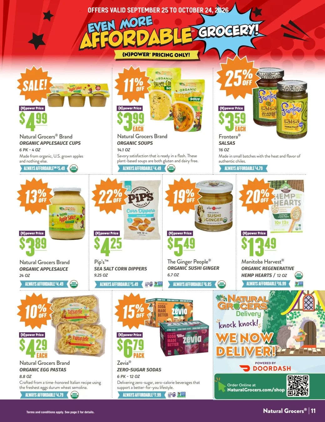 Natural Grocers Health Hotline Magazine Weekly Ad September 25 - October 24, 2026