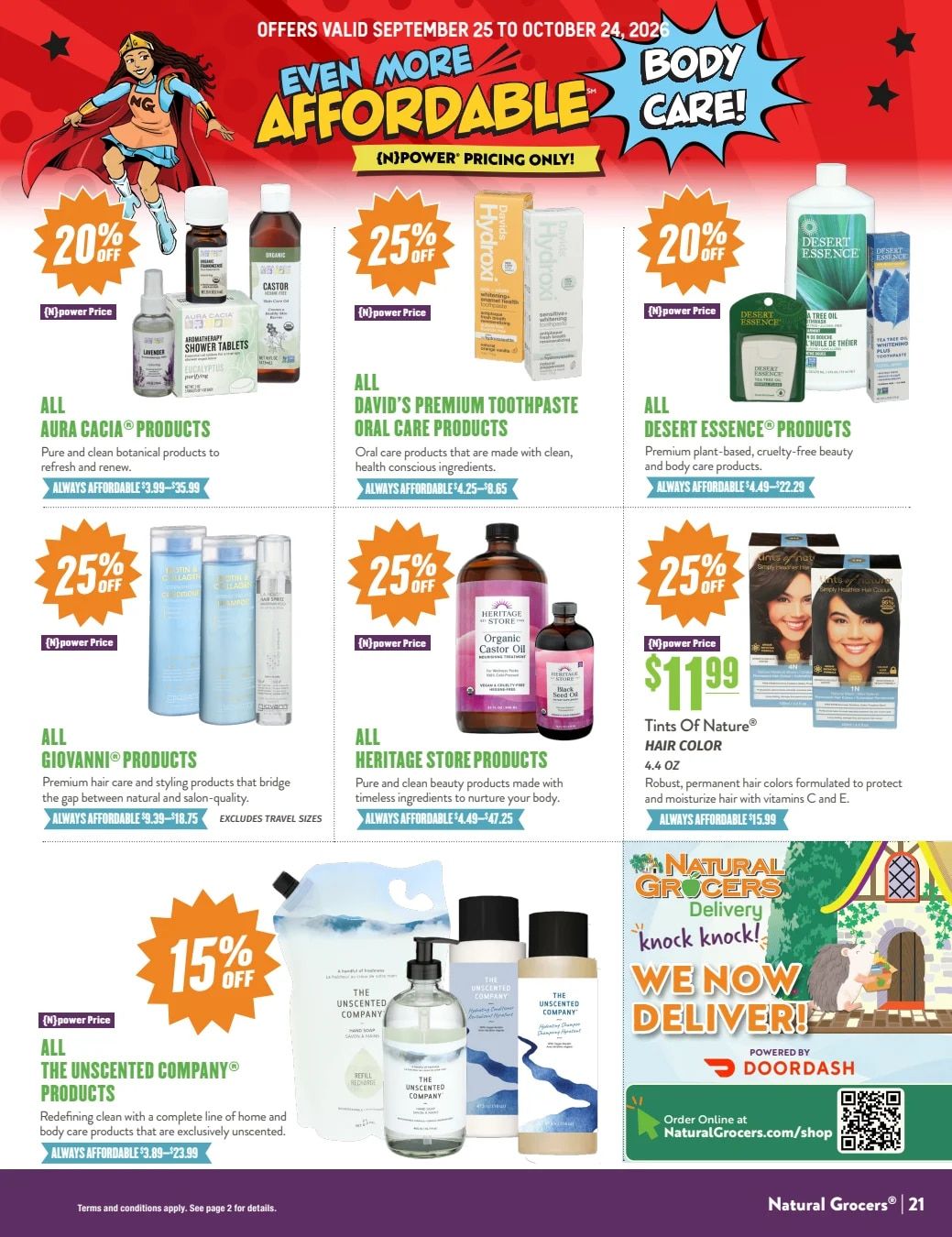 Natural Grocers Health Hotline Magazine Weekly Ad September 25 - October 24, 2026