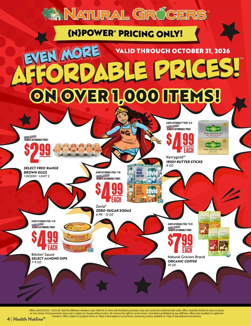 Natural Grocers Health Hotline Magazine Weekly Ad September 25 - October 24, 2026