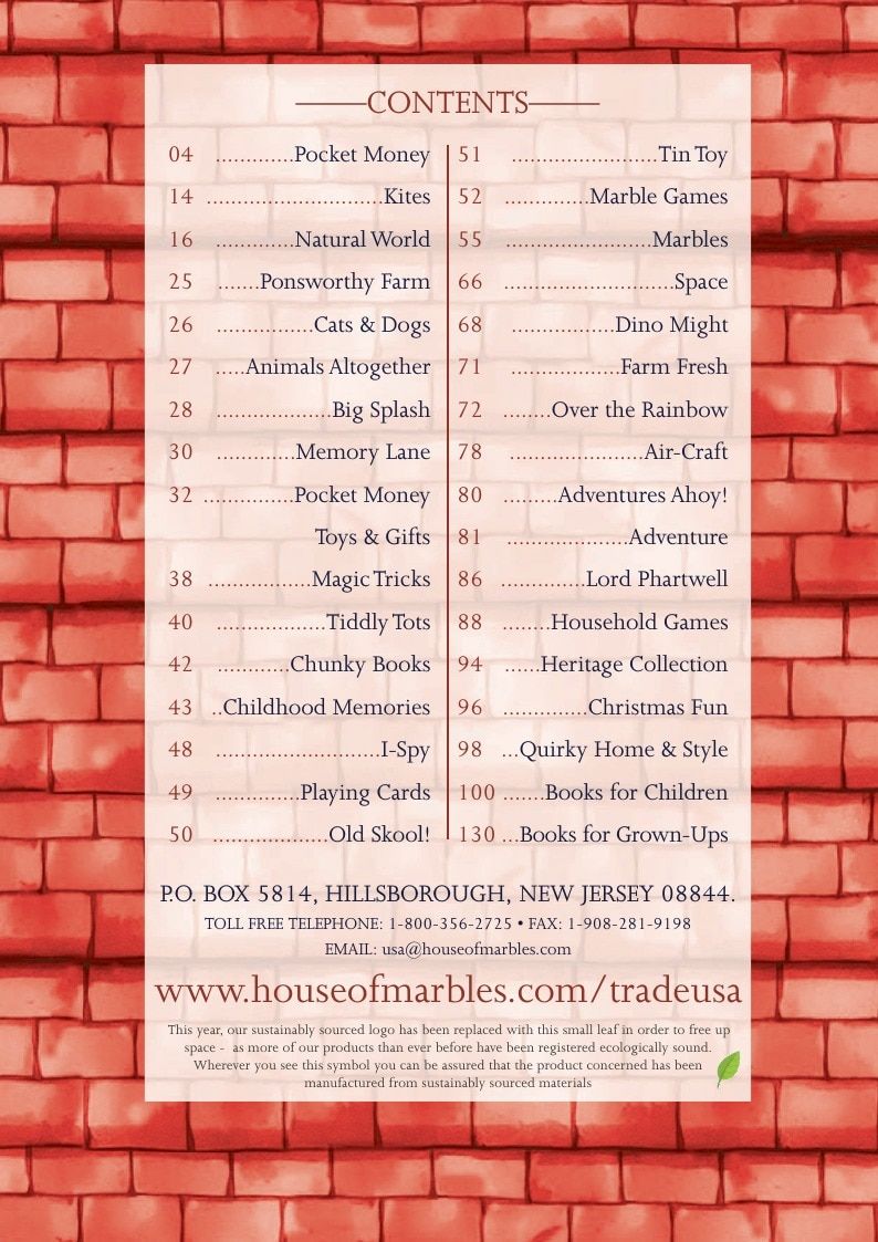 House of Marbles Annual Games and Gifts Catalog Weekly Ad January 1 - December 31, 2026