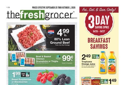 The Fresh Grocer (1880 Stefko Blvd, Bethlehem, PA) Weekly Ad September 25 - October 1, 2026