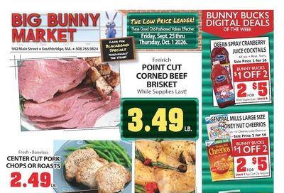 Big Bunny Market Weekly Ad September 25 - October 1, 2026