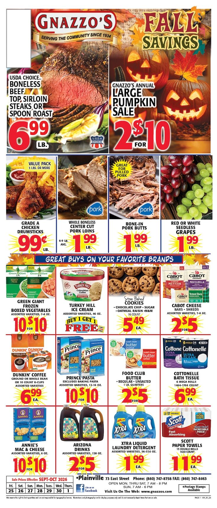 Gnazzo's Food Center Weekly Ad September 23 - 29, 2026