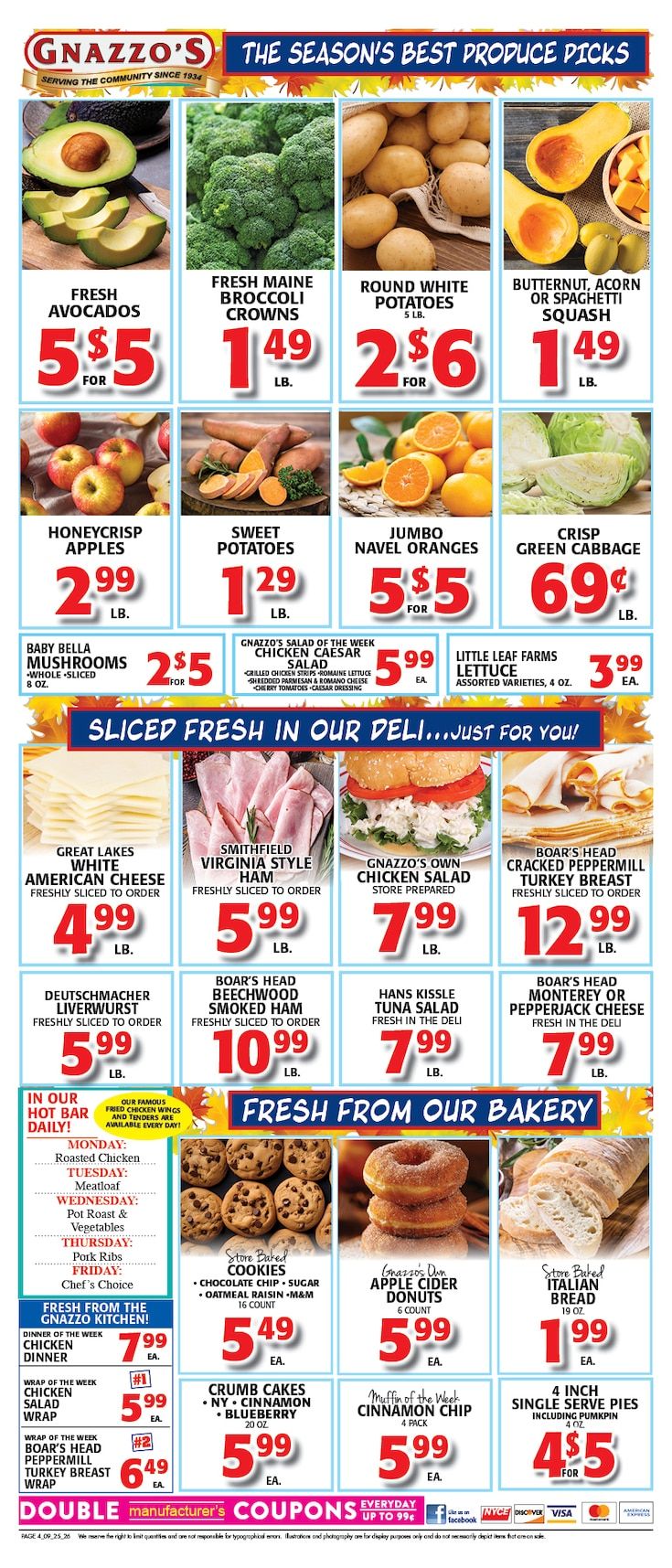 Gnazzo's Food Center Weekly Ad September 23 - 29, 2026