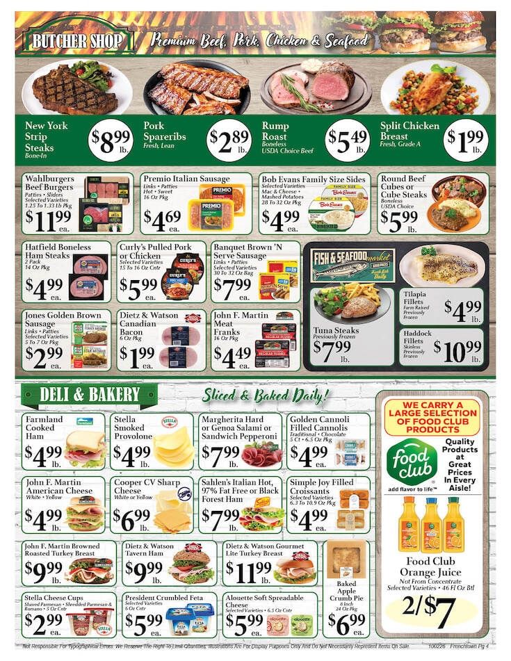 Frenchtown Market Weekly Ad October 2 - 8, 2026