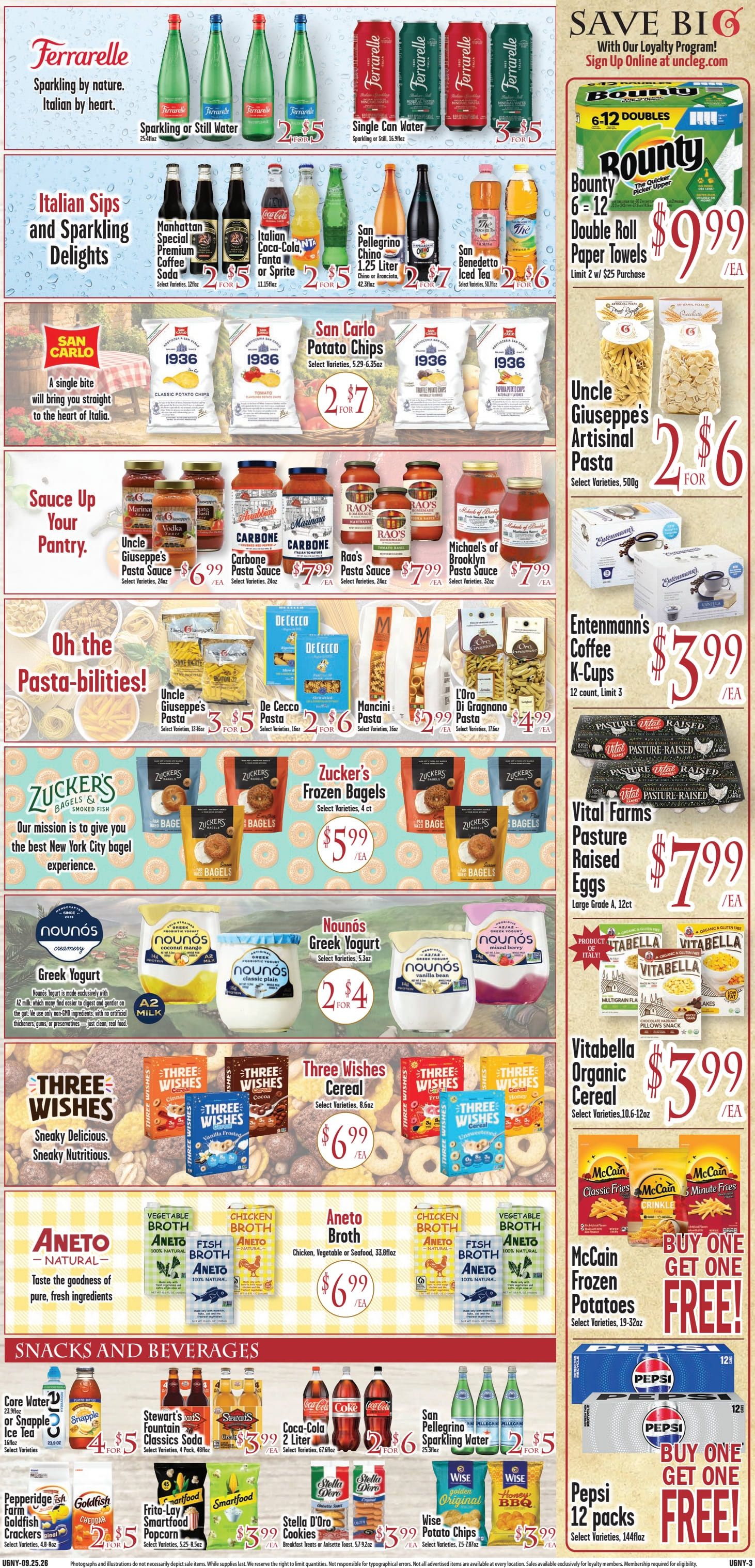 Uncle Giuseppe's Marketplace Weekly Ad September 25 - October 1, 2026