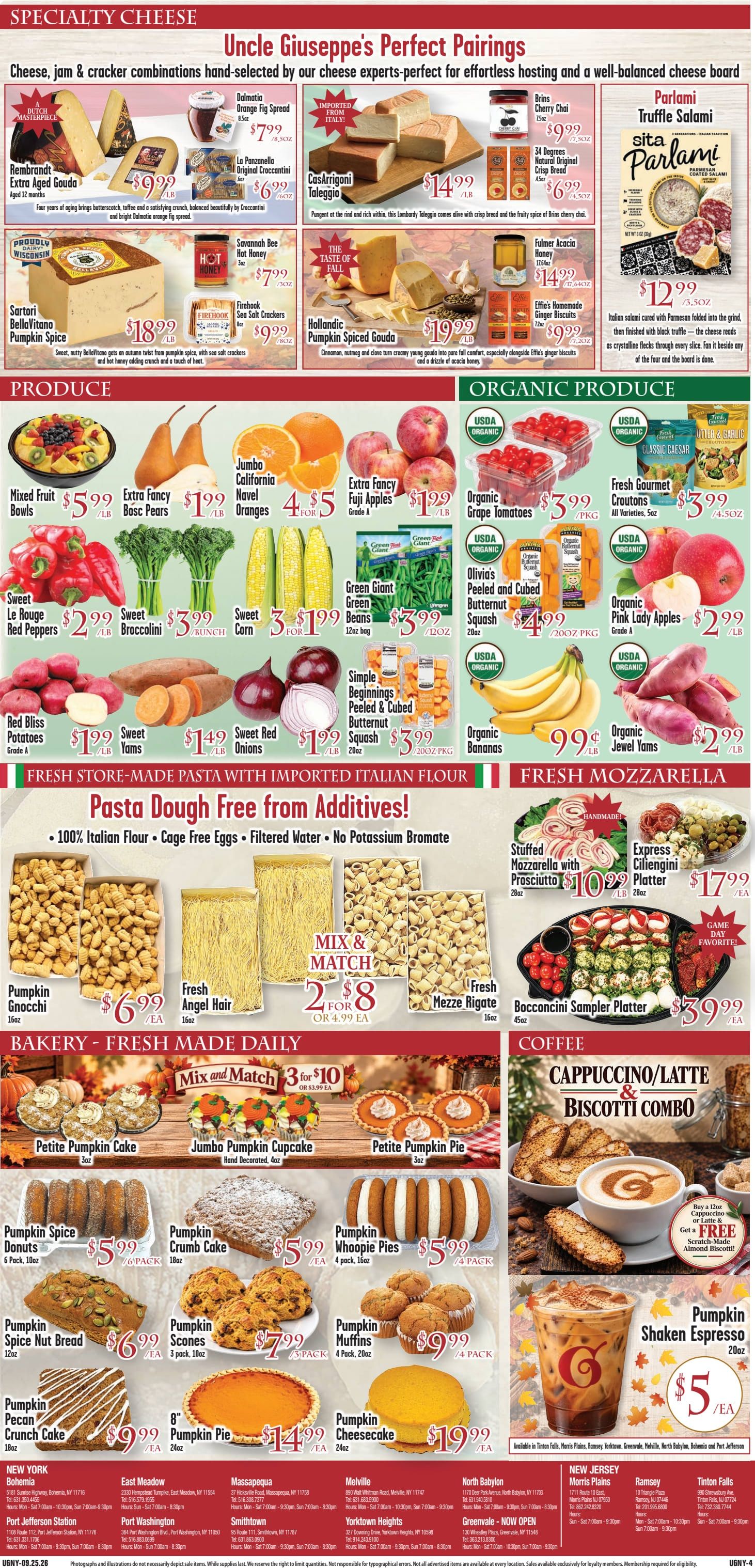 Uncle Giuseppe's Marketplace Weekly Ad September 25 - October 1, 2026